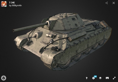 3D modell: Czolg T wz51 - Tier VIII-as lengyel prémium nehéz tank