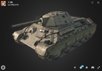 3D modell: Czolg T wz51 - Tier VIII-as lengyel prémium nehéz tank